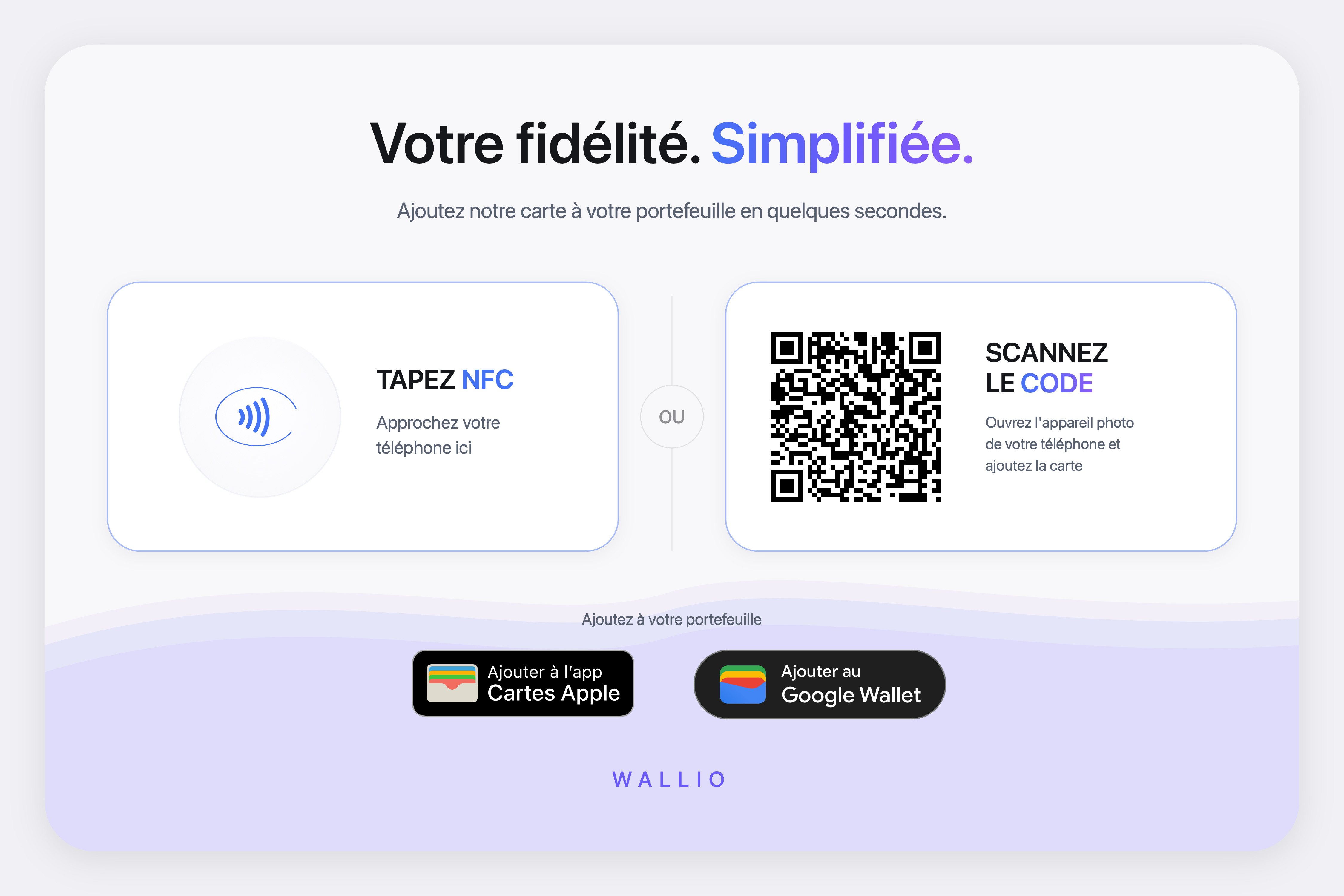 Carte comptoir Wallio
